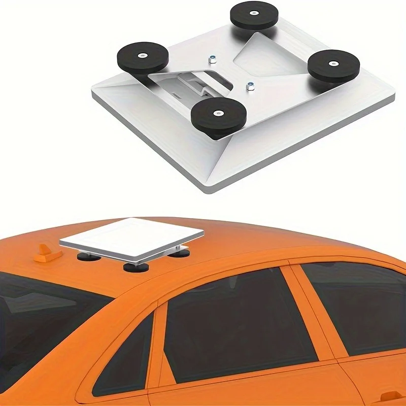 Portable Metal Magnetic Car Mount Bracket Stainless Steel 140mm Compatible with Mini Outdoor Signal Support Stand
