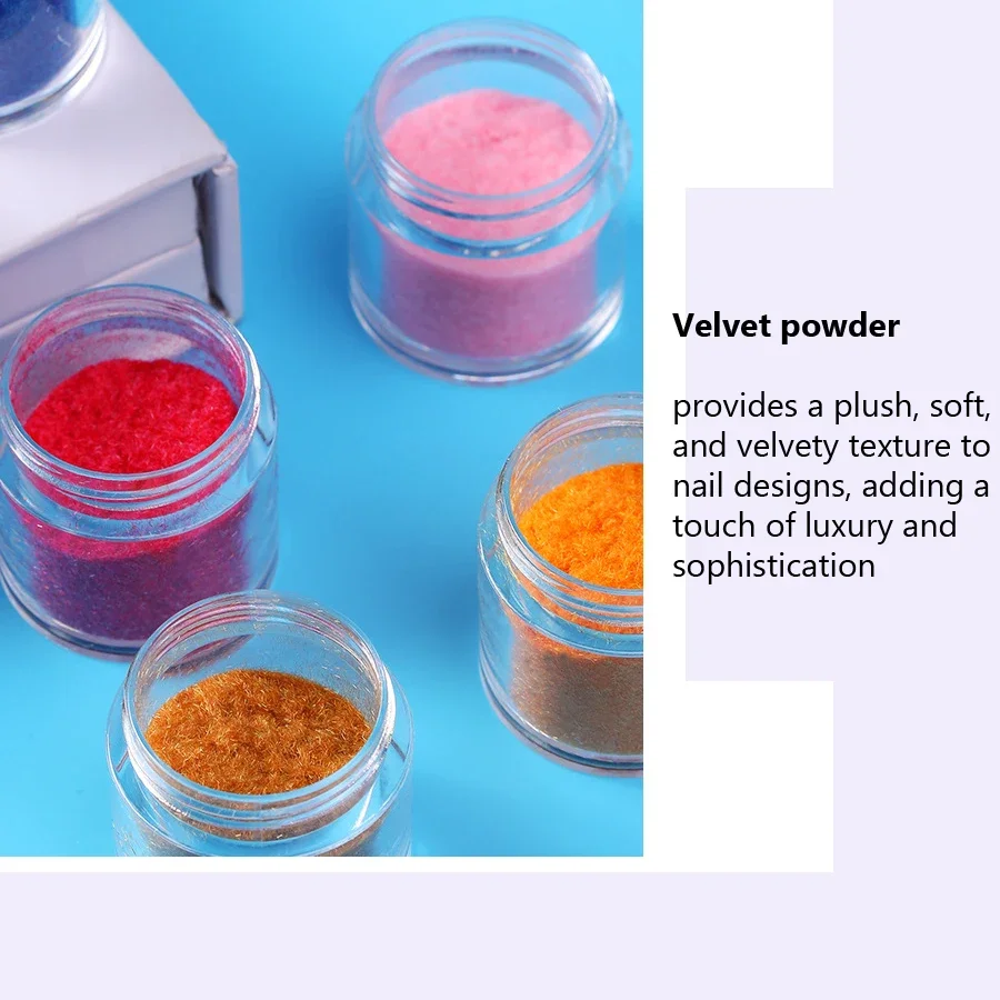 10 مل من القطيفة المنفوشة لتزيين الأظافر مسحوق مخملي متدفق لتقوم بها بنفسك ديكور الغبار لتزيين الأظافر #2