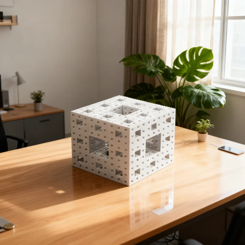 

8864 детали MOC: Модель-конструктор «Скульптуры из губки Менгера», подарок для самостоятельной сборки, креативный коллекционный декор для демонстрации, премиум-класс, для взрослых и детей, настольный декор