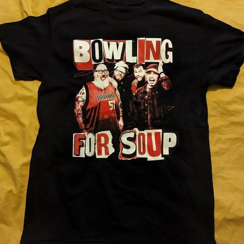 

Bowling For Soup Band Members Black Full Size T Shirt