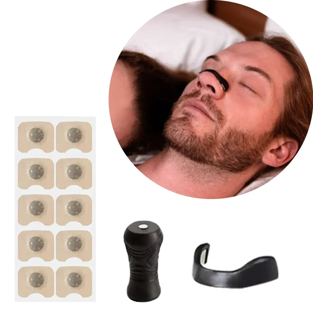 Anti-ronco nariz clipe dilatadores de respiração nasal kits iniciais tiras de nariz magnética