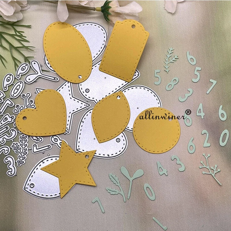 

Digital label tag Metal Cutting Dies Stencils For DIY Scrapbooking Decorative Embossing Handcraft Die Cutting Template