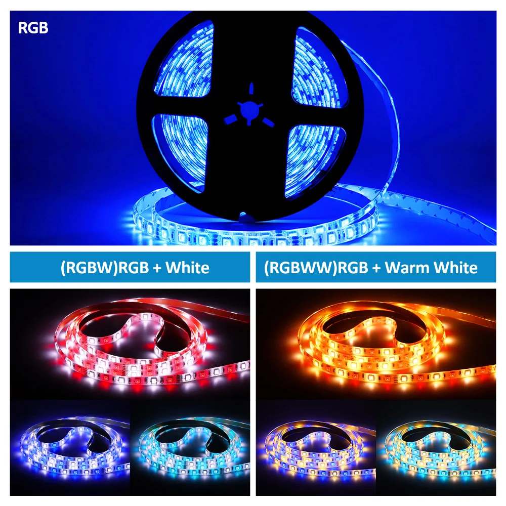 DC12V 5050 RGBW RGBWW LED-Streifenlicht RGG+ (Warm/Kaltweiß) 5-poliges IP30/IP65 wasserdichtes LED-Lichtband 0,1 m/0,5 m/1 m/2 m – Detail 8