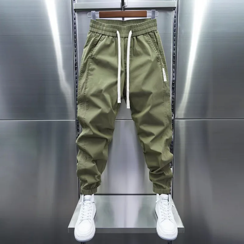 

Casual Elastic Joggers Men Streetwear Tapered Ankle Pants