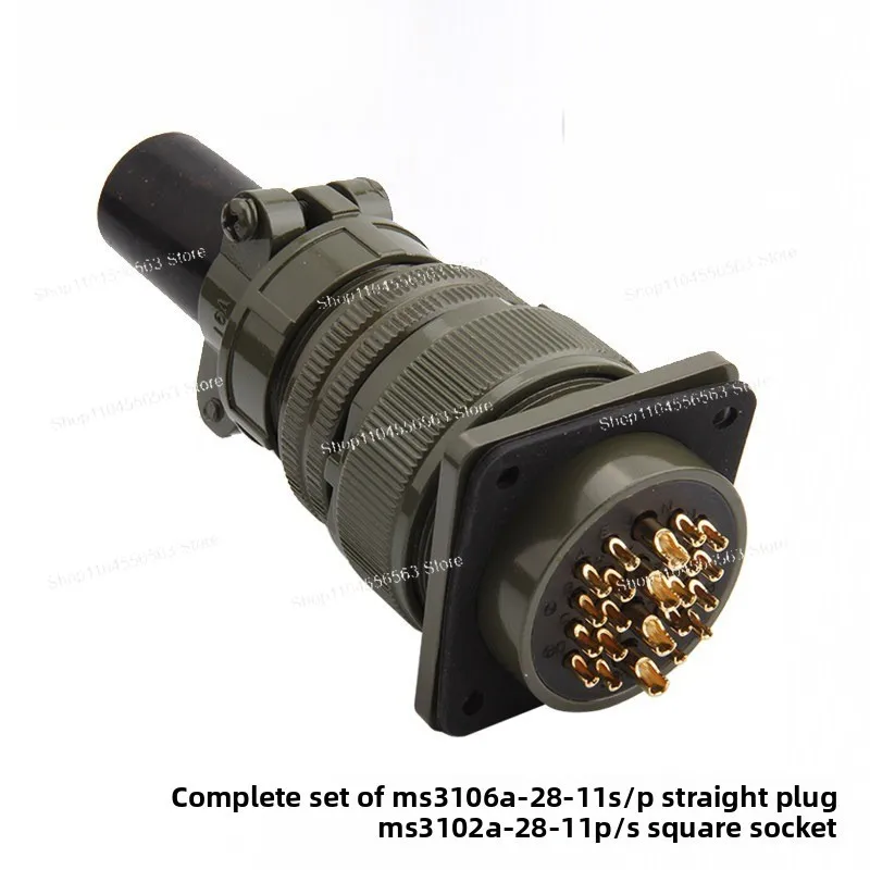 MIL-C-5015 22-pin Aviation Plug MS3106A-28-11S Socket MS3102A-28-11P