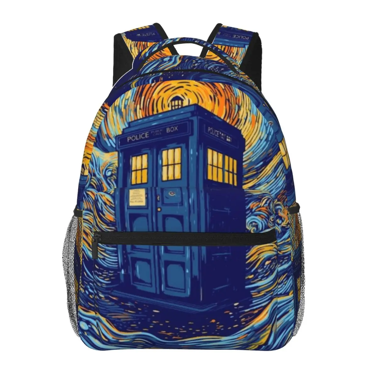 

Starry Blue Box Backpacks Teenager Bookbag Students School Bag Travel Rucksack Shoulder Bag