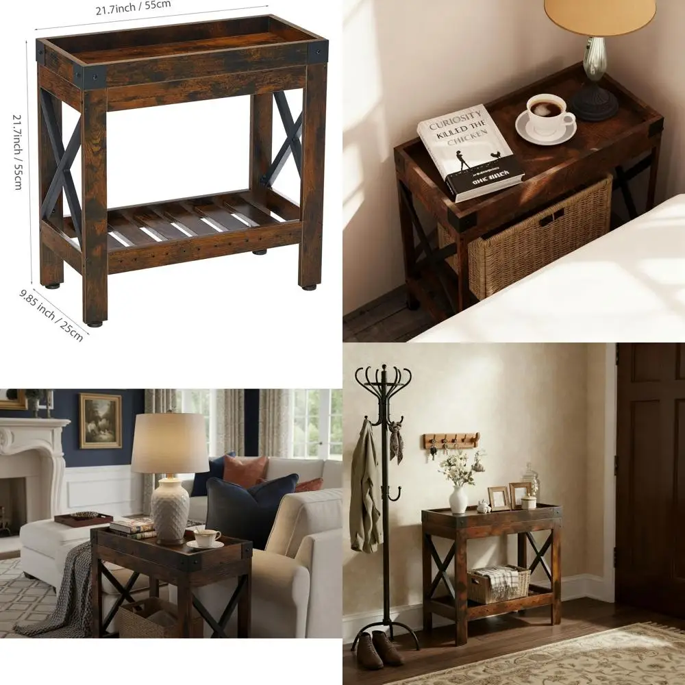 

Compact Sofa Side Table for Bedroom and Living Room, Ideal for Small Spaces