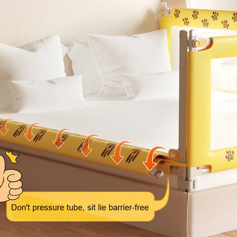 Children\'s bed barrier fence safety guardrail security foldable baby home playpen on bed fencing gate crib adjustable kids rails