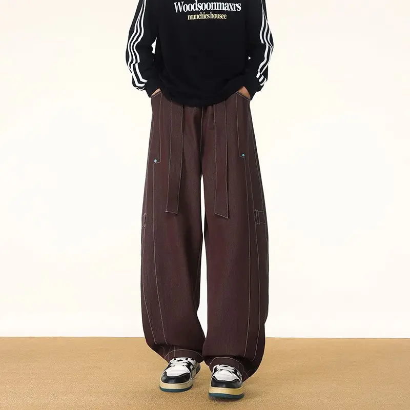 

Men's Pants Retro Style Casual Plus Size Spring And Autumn Trendy Brand Versatile Ankle Tied Pants Loose Slimming Casual Pants