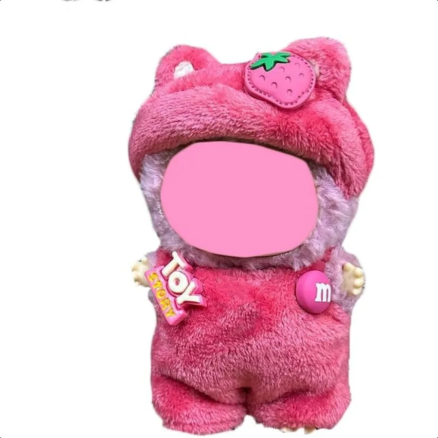 

Clothes for Dolls NO Doll Cute Strawberry Dolls Clothes 2 Piece Set (Hat+Jumpsuit) Suitable for Dolls 17 Cm Doll