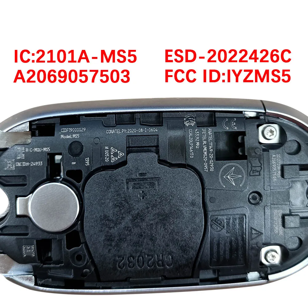 3 przyciski 433.92MHz dla Mercedes klasa C 2020 + OEM inteligentny klucz nr części: A206 905 74 03 Keyless Go