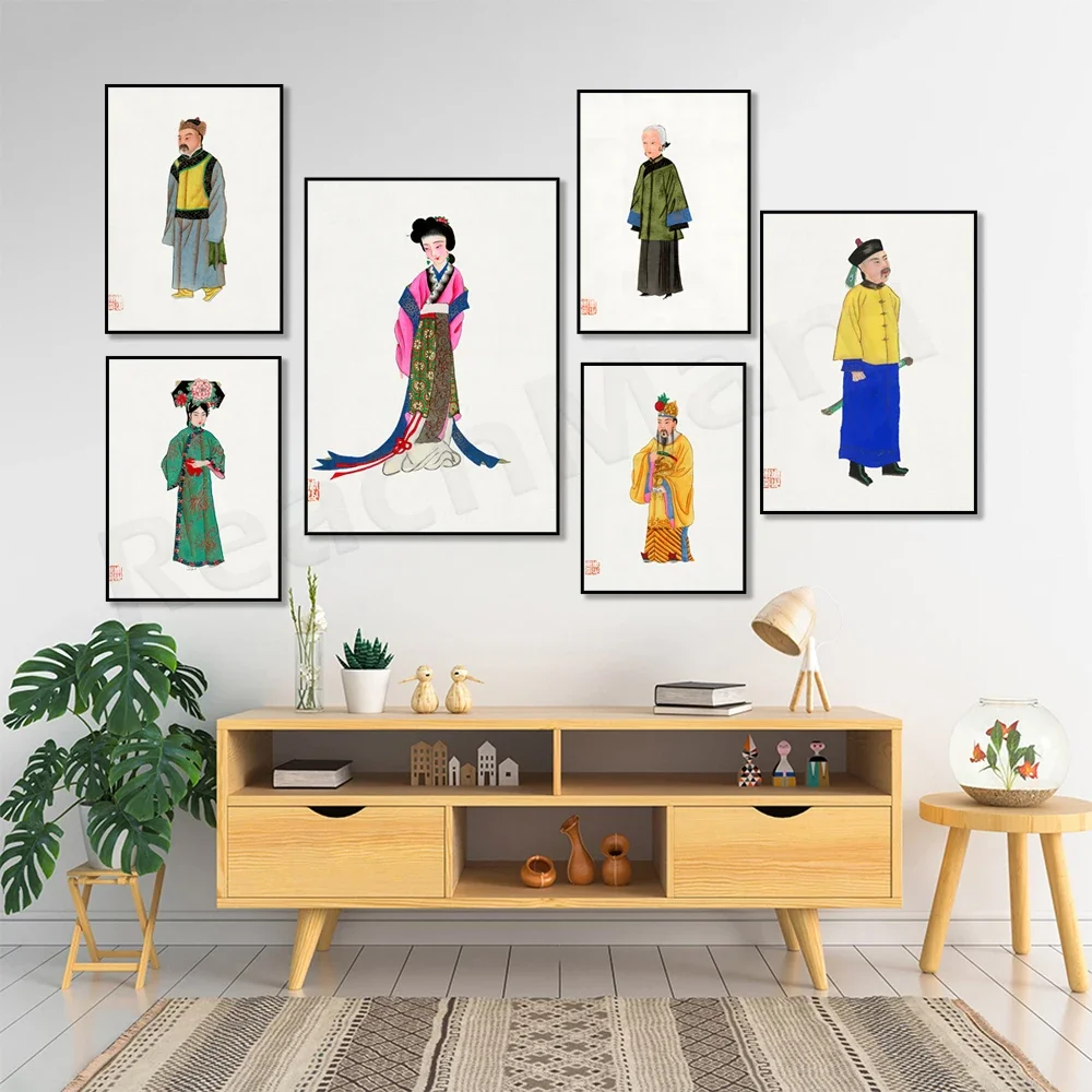 Portrait of Chinese warrior royal concubine, Chinese soldier warrior portrait, Chinese dress poster, oriental style painting,