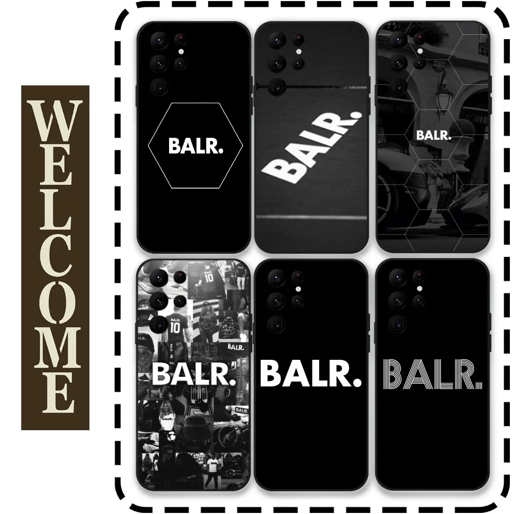 Luxury Brand B-BALRs Phone Case for Samsung Galaxy S24 Ultra S22 S23 Ultra S21 S20 5G Protective Silicone TPU Funda