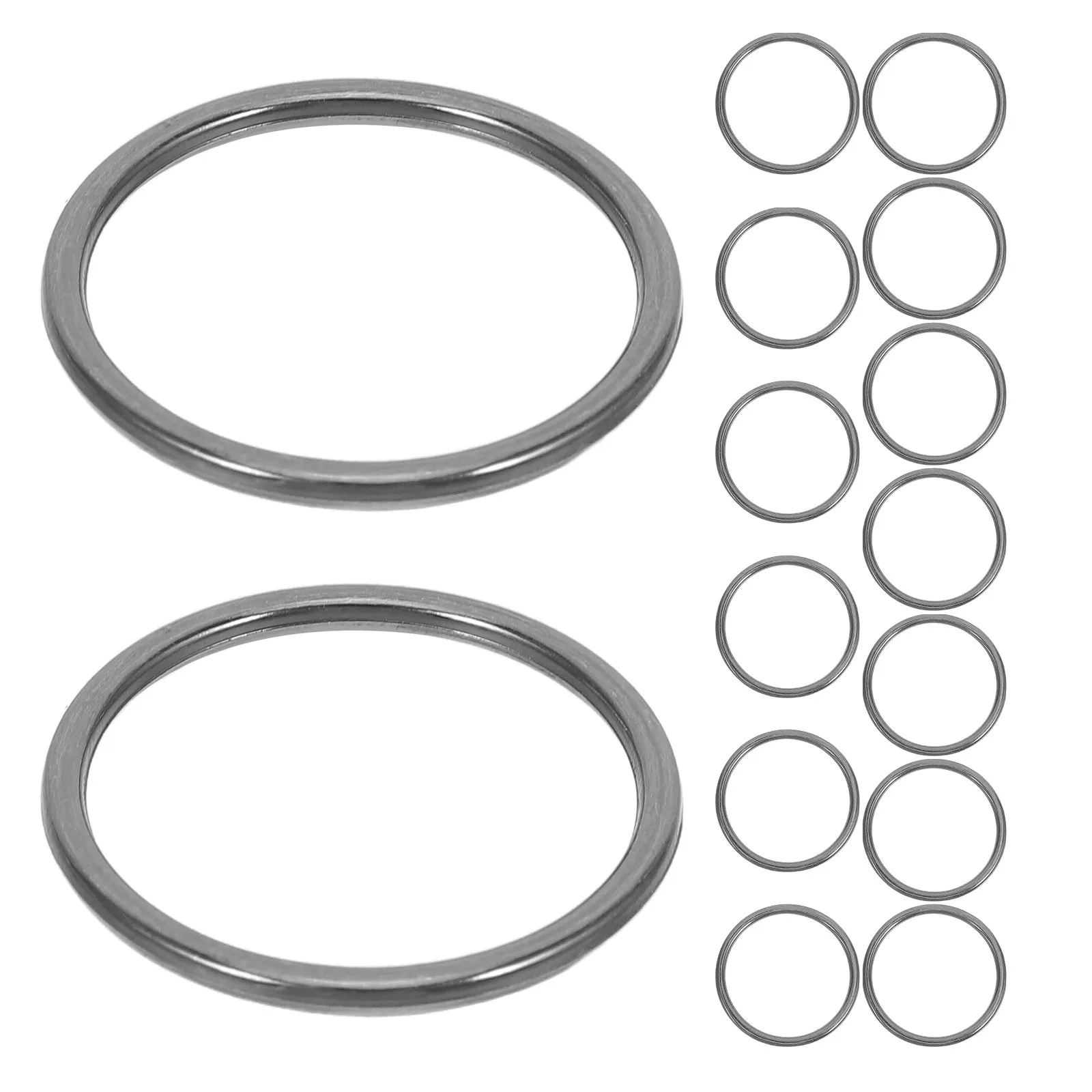 15Pcs Seamless Zinc Rings Metal Craft Rings Solid Welded Round Connectors for DIY Purse Making Macrame Curtain Tiebacks
