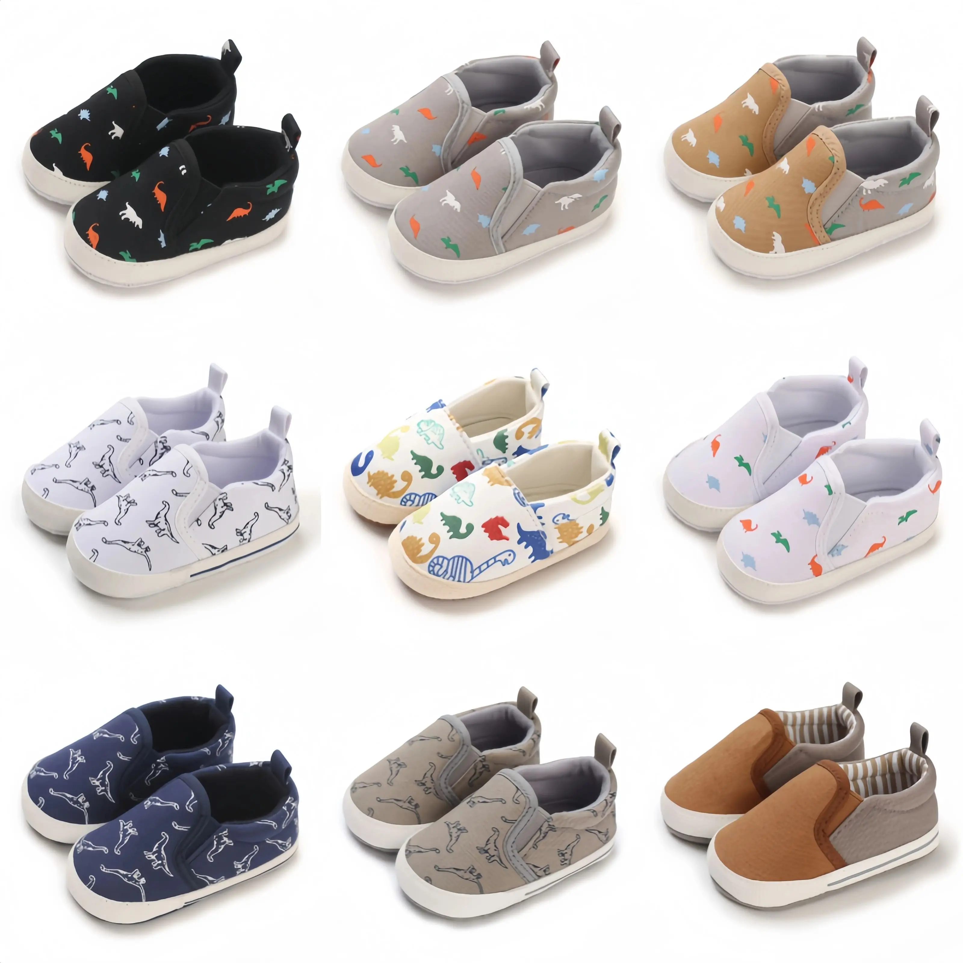 

Кроссовки для первых шагов для мальчиков 0-12 месяцев, с динозаврами, повседневные, удобные, модные