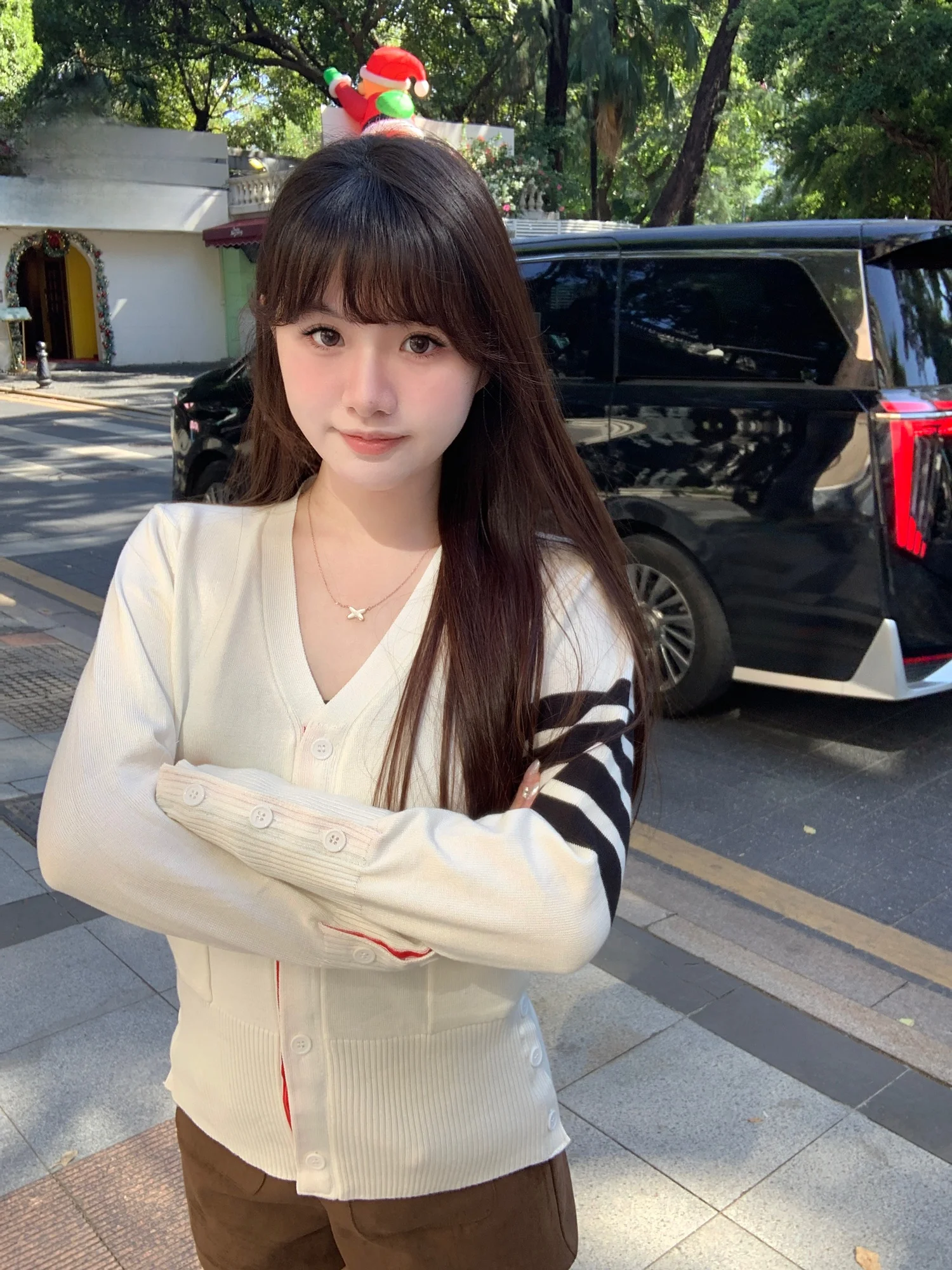 

ne Deep ey V-Ne Knitted Open Cardigan Women's Autumn Winter Luxury Sle High Quali White Sweater Top Slimming