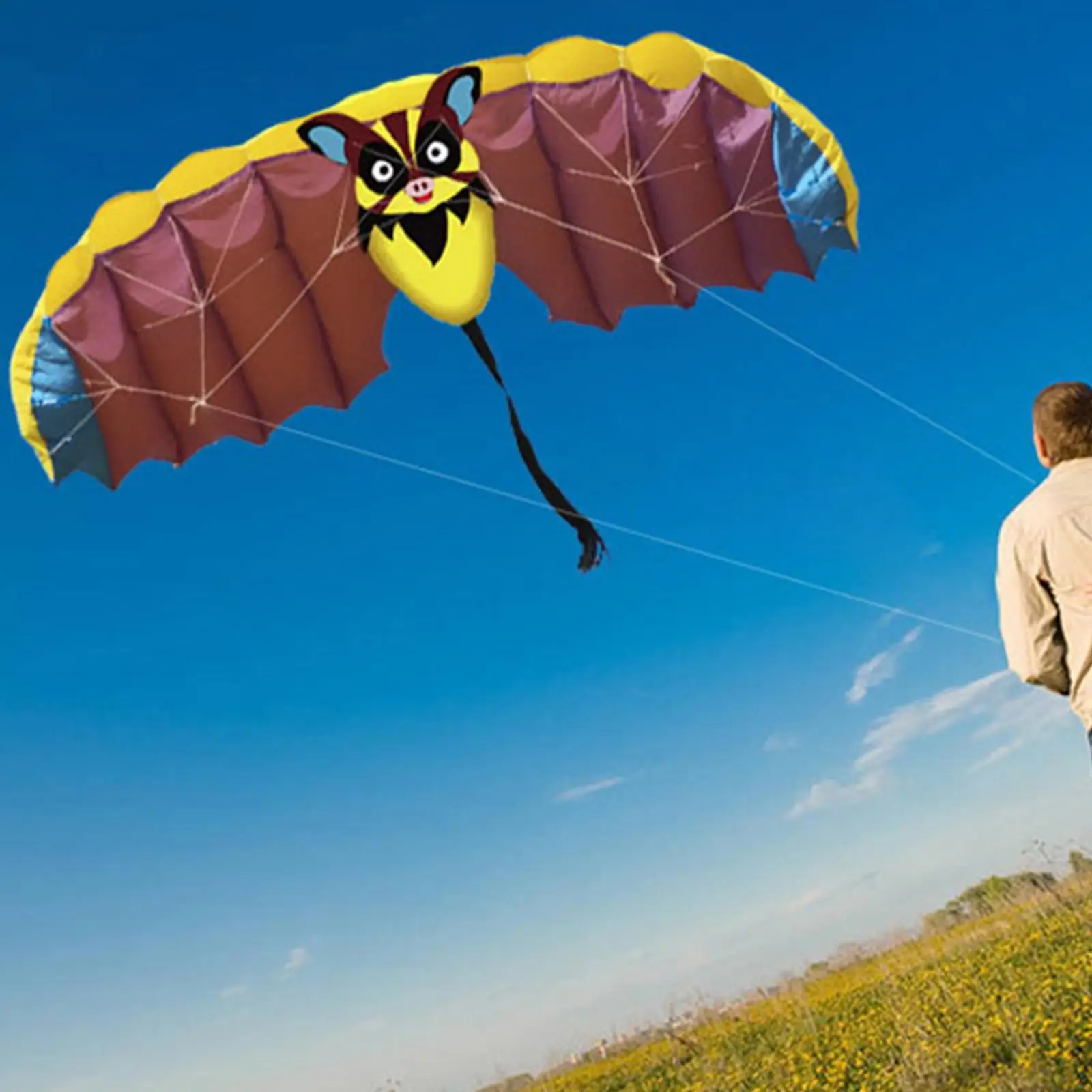 Cartoon Educational Toys Parafoil Entertainment Flying Toys Line Flying for Camping Outdoor