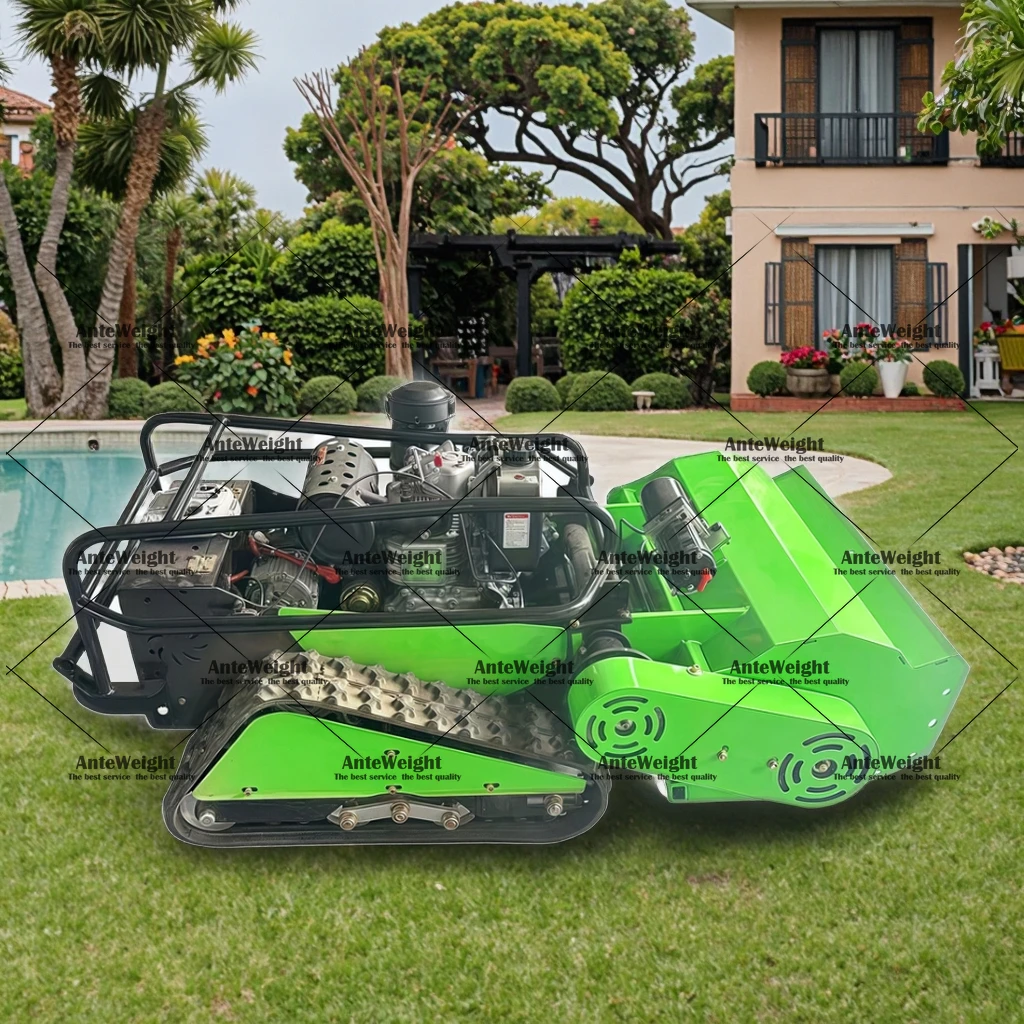 High Quality All Terrain diesel Engine Lawn Mower Remote Control Dual Track Lawn Mower
