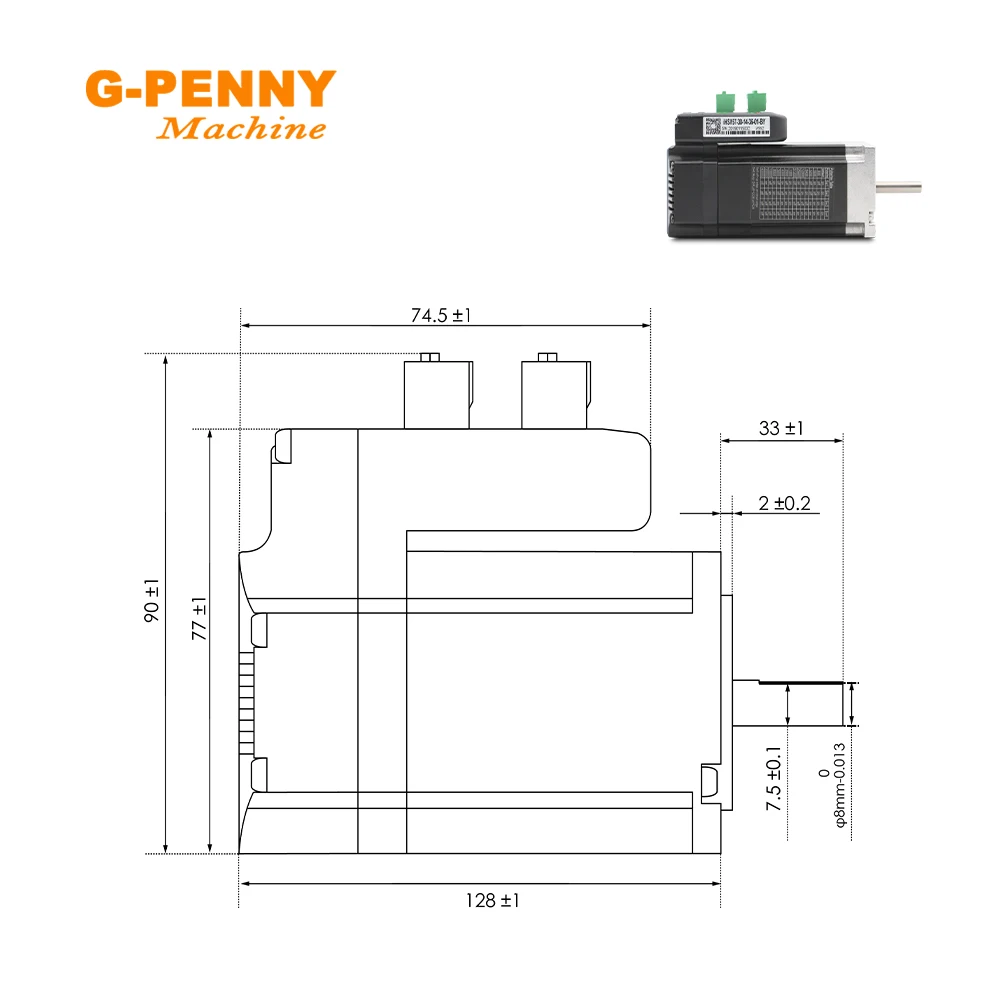 G-PENNY Free shipping!! 140W 0.45N.m JMC Version-6 Servo motor with driver 6A Mini Servo Motor & driver