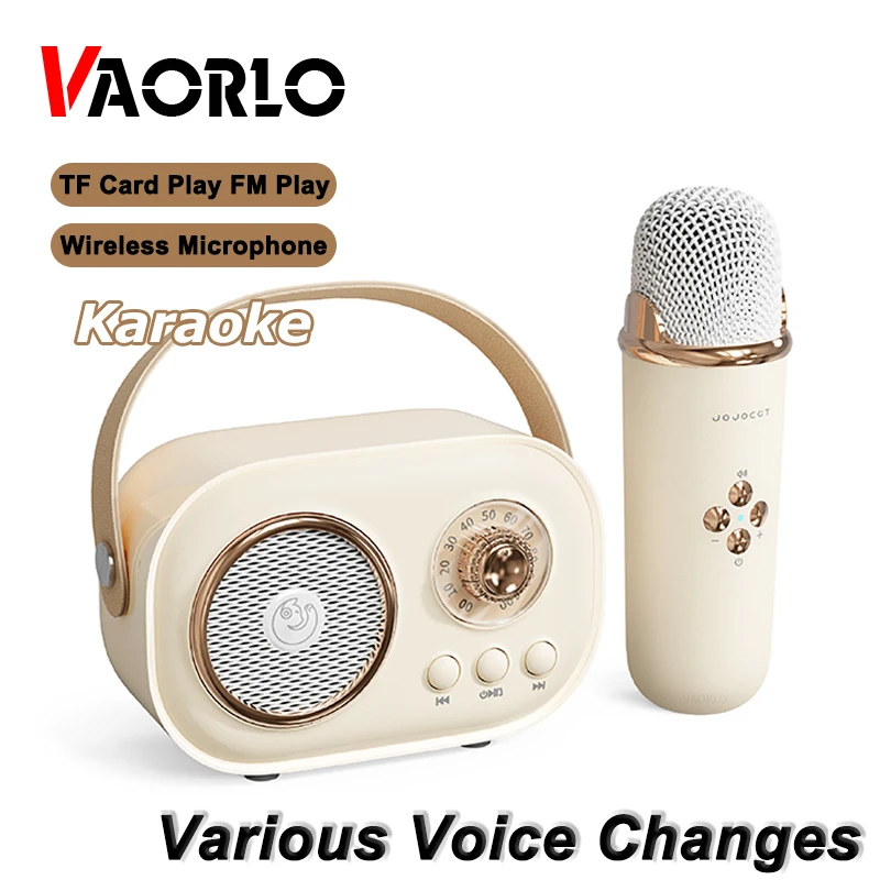 

Bluetooth Speaker With Wireless Microphone Support karaoke TF Card FM playback HIFI Bass Speaker Children's Birthday Gift