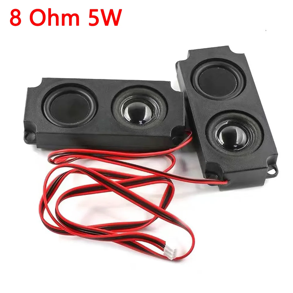 

2Pcs Audio Portable Speakers 10045 Box Double Diaphragm Speaker 8 Ohm 5W DIY LED Mini TV Speakers Connector