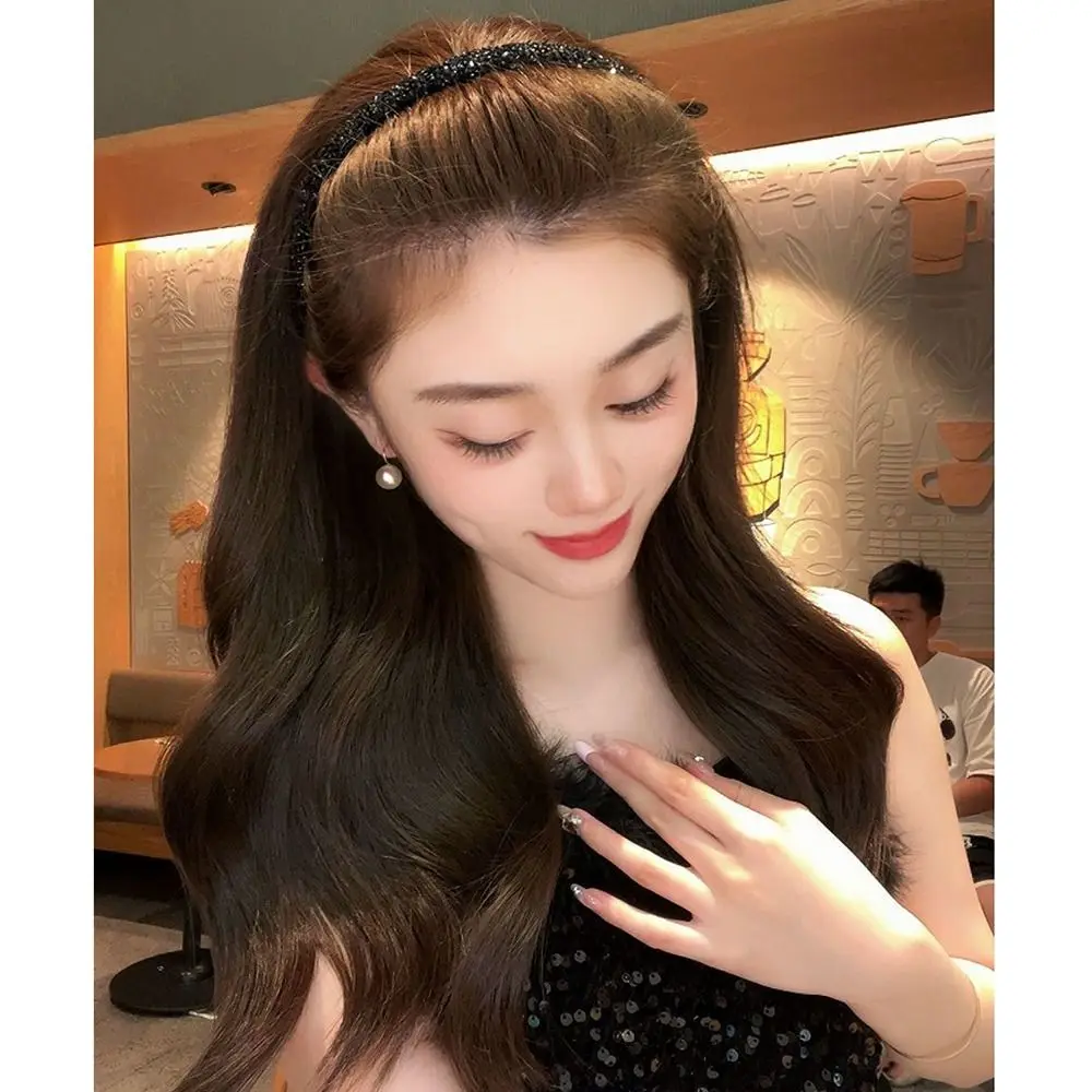 High Quality Rhinestone Rhinestone Hair Hoop with Teeth Non-slip Headwear Hair Accessories Hairband Women