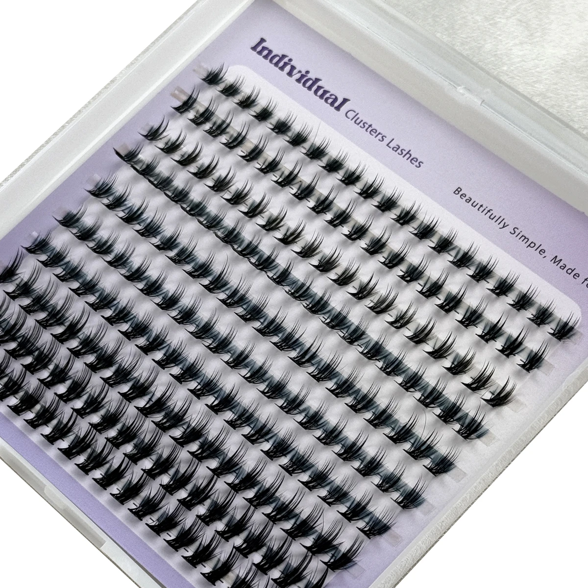 HBZGTLAD 10 rzędów 8-16mm 110 wiązek DIY Kępki Rzęs Efekt Kociego Oka Niewidoczna Taśma Premium Mink Manga Kępki Rzęs Rzęsy z Efektem Kolców