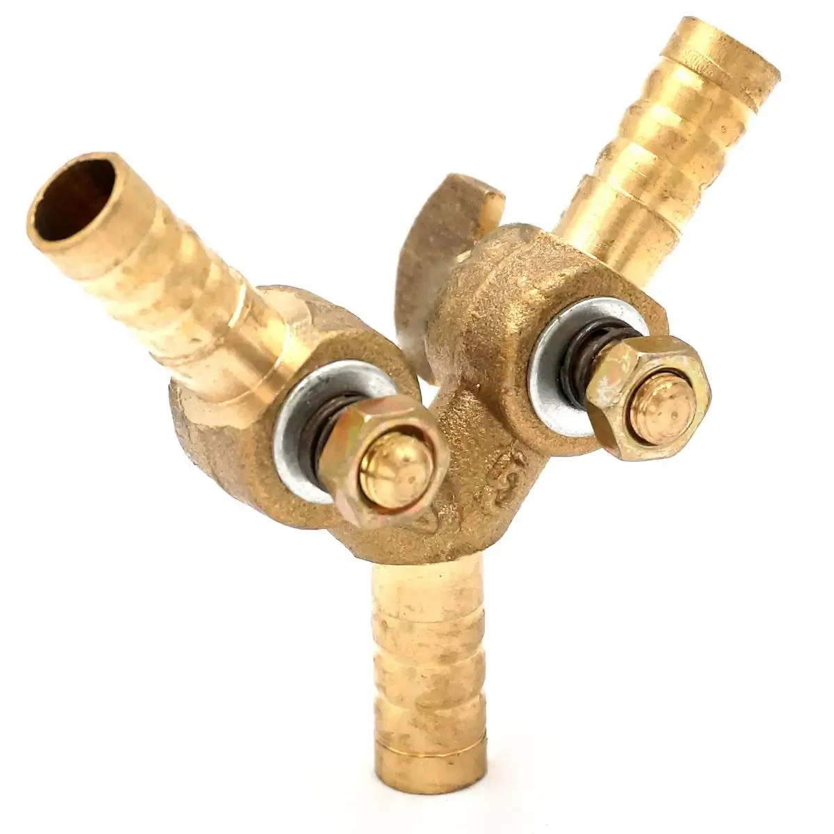 Robinet à Bille en Laiton à 3 Voies pour Tuyau I/D, 8mm, 10mm, Barb Y, pour Carburant, Air, Gaz