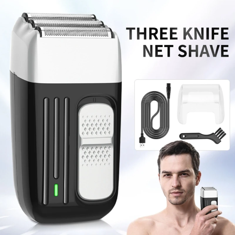 Potente rasoio ricaricabile per uomo Barbiere Foil Rasoio elettrico Barba Rasoio Dropshipping