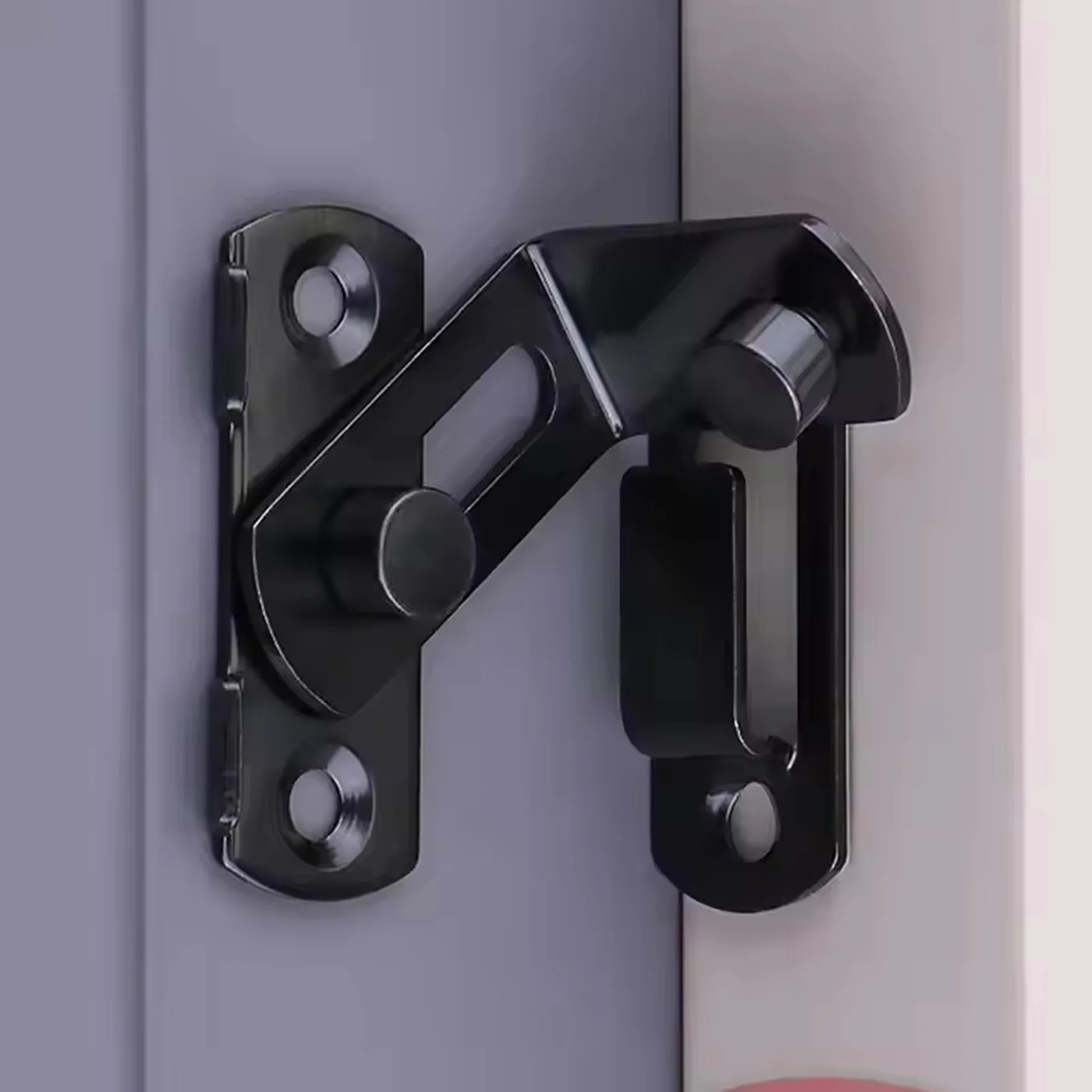 Stainless Steel Door Latch Hook 90 Degree Lock Toggle Latch Sliding Barn Door Lock Household Black Iron Right Angle Barn Lock