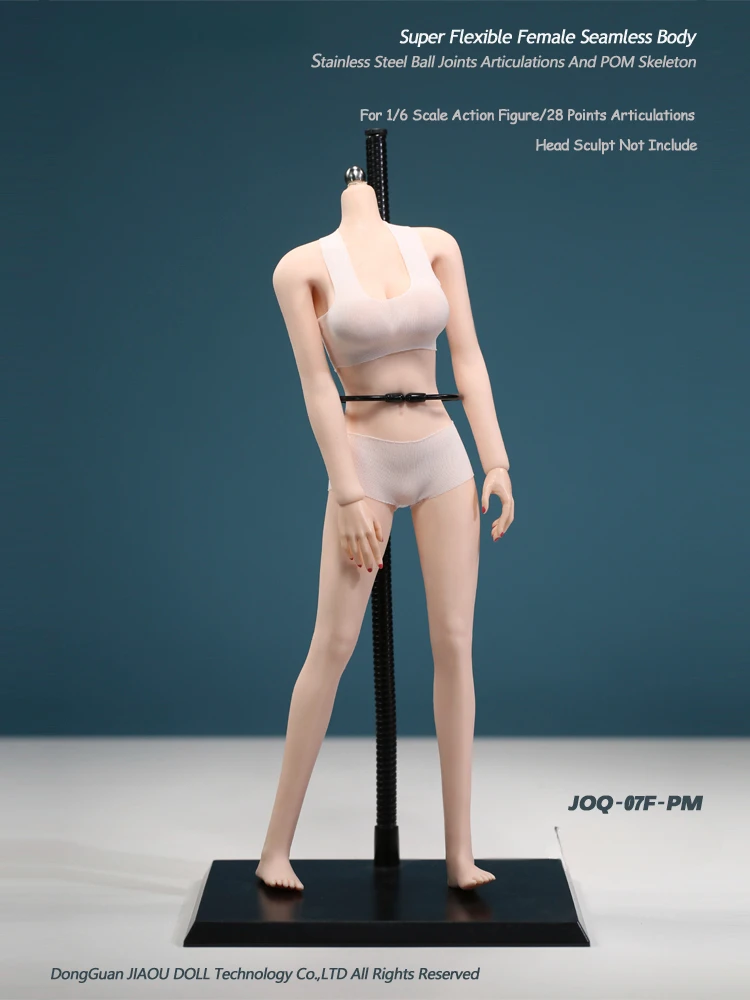 JIAOU Doll JOQ-07F 1/6 Scale Asian Large Breast Seamless Body Connect Feet Flexible Joints for 12