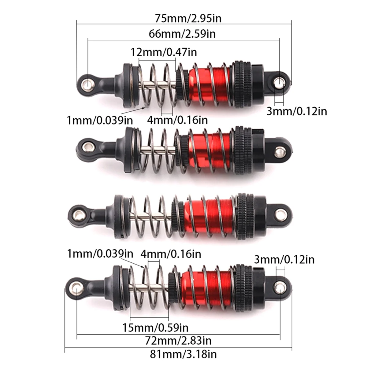 Look 1 مجموعة RC سيارة معدنية ل SCY 1/16 H16H 14301,14210 1/16 1/12 1/14 ترقية أجزاء الملحقات 75 مللي متر 81 مللي متر أ #5