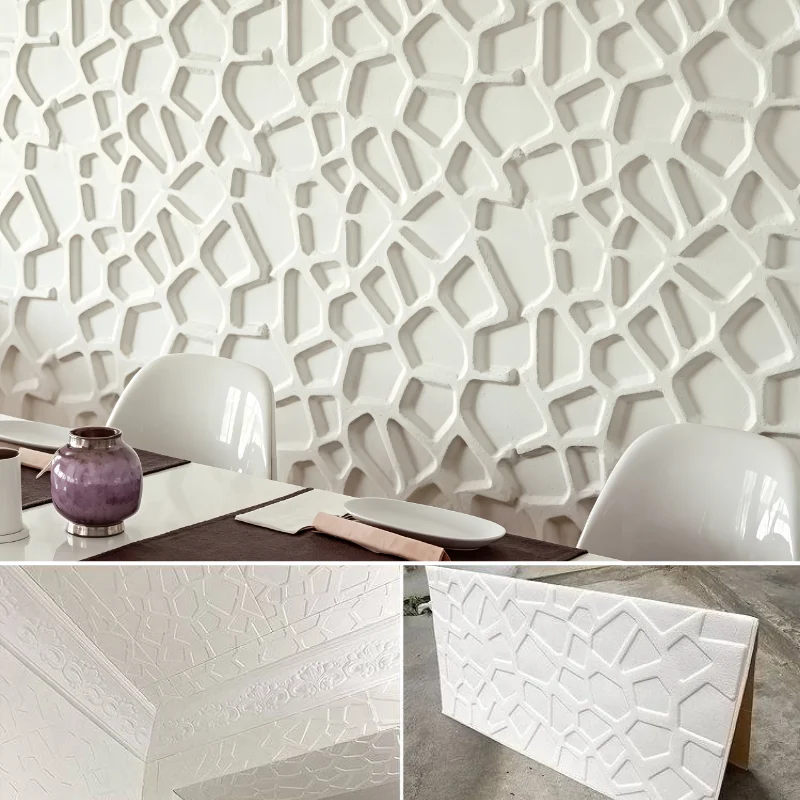 3D Grid Wall Sticker 35cmx35cm Waterproof Self Adhesive Wallpaper Anti Stain Kitchen Living Room Family Wall Decor