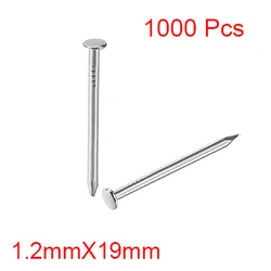 1000pcs 1.2x19mm Tiny Nails Steel Small Mini Round Head Nail Stud for Jewelry Chest Box Case Hinge Furniture Drum Pictures