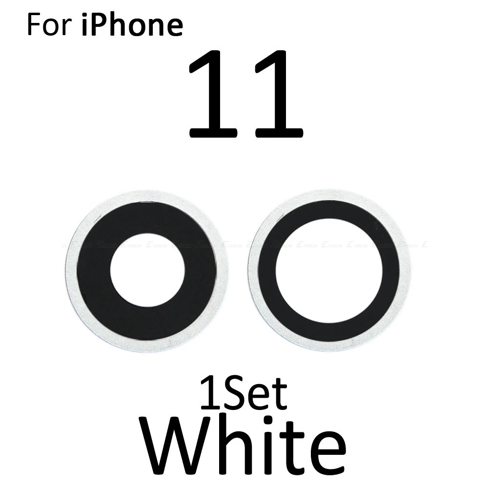 Full Sets Back Rear Camera Lens Glass Ring Cover With Frame Holder For iPhone 11 11 Pro Max Replacement Parts