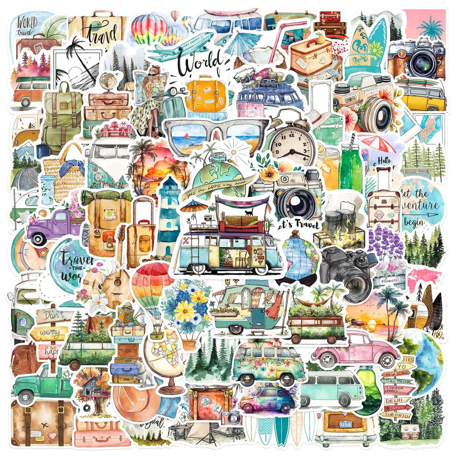30/50/100 Outdoor-Reise-Graffiti-Aufkleber Cartoon-Sticker DIY Skateboard Laptop Motorrad Wasserdichte Coole Aufkleber Klassisches Spielzeug