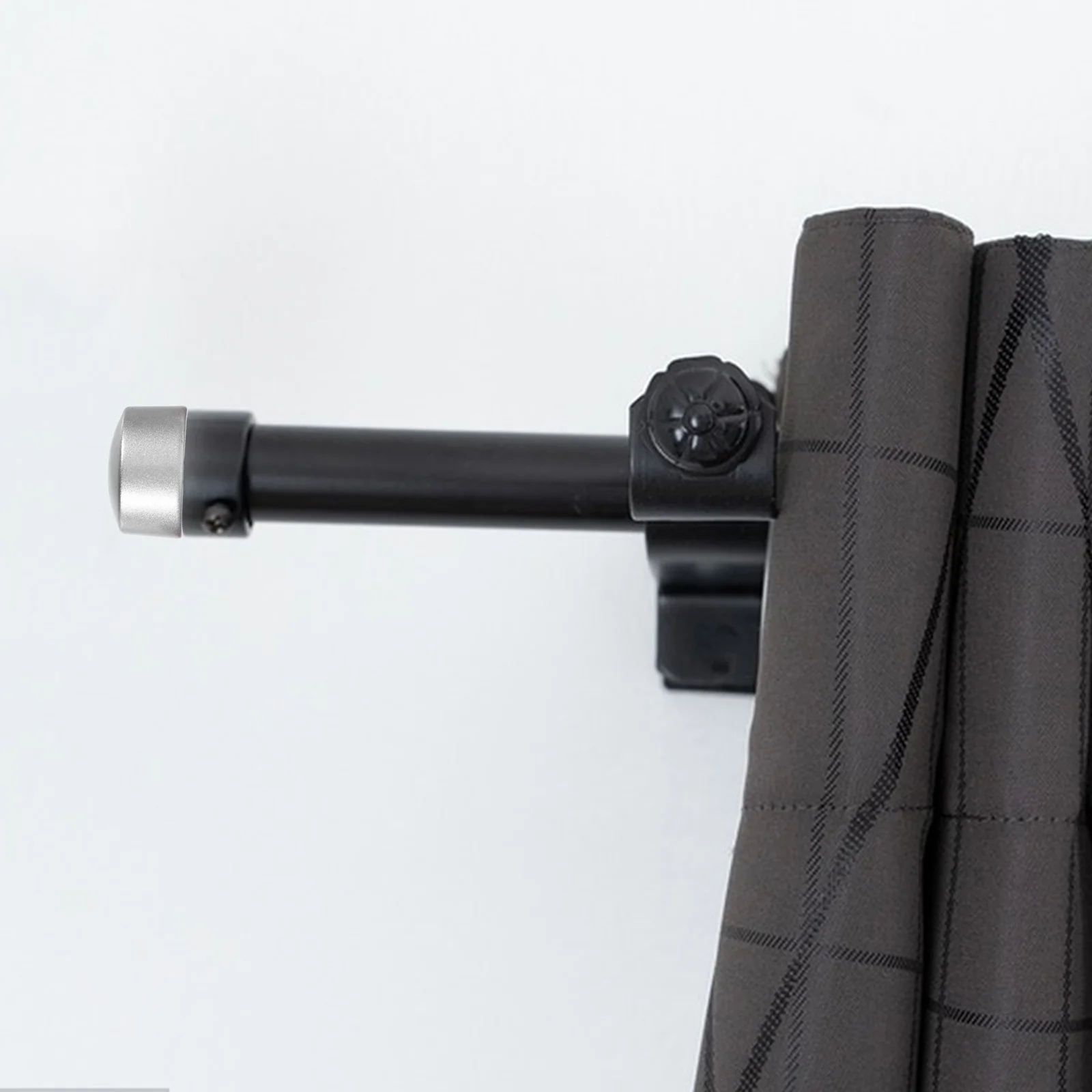 

6Pcs Curtain Rod Finials Elegant Replacement End Caps Screw on Decorative Window Treatment Accessories Plastic Metal