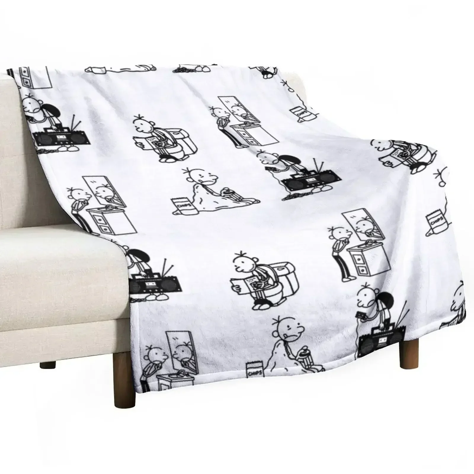 

Wimpy Kid 4 states of Greg Heffley Throw Blanket Comforter Furrys Sleeping Bag Plush Blankets