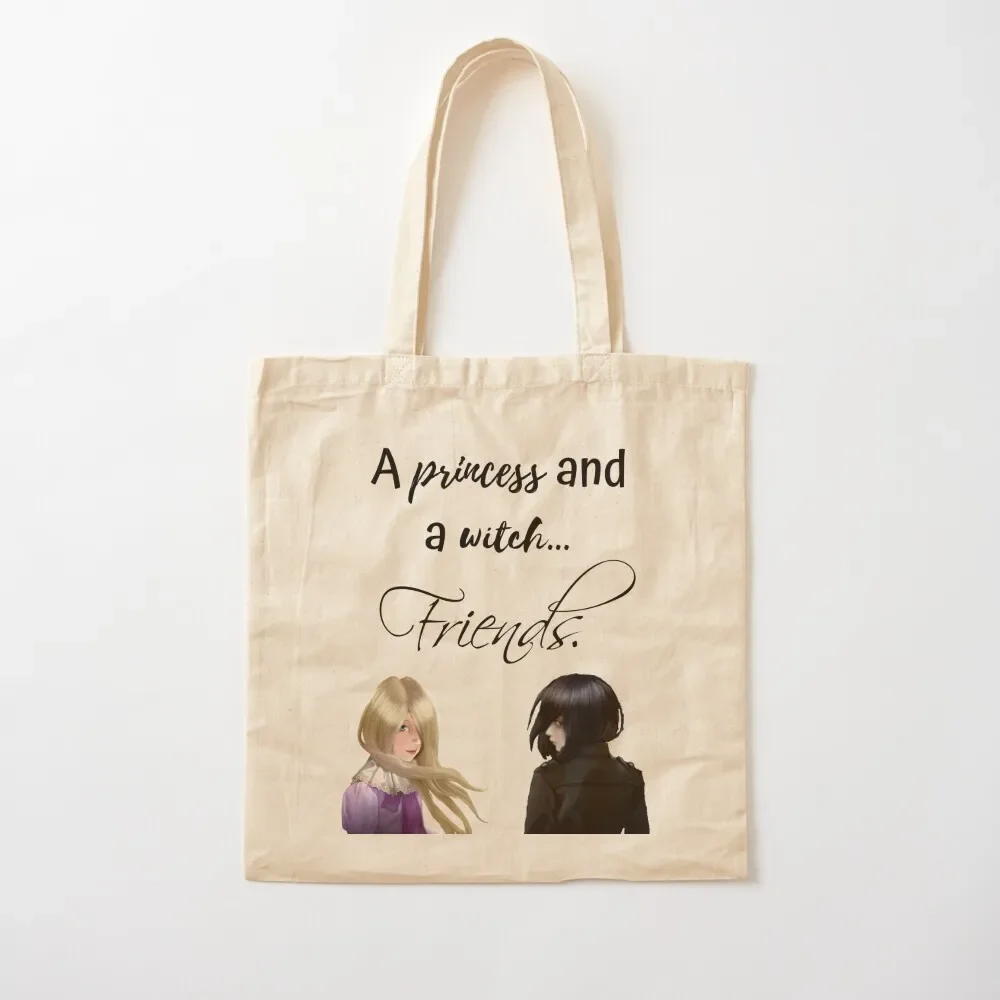 

a princess and a witch... friends. Tote Bag foldable reusable bag Large bags for women tote bags aesthetic Tote Bag