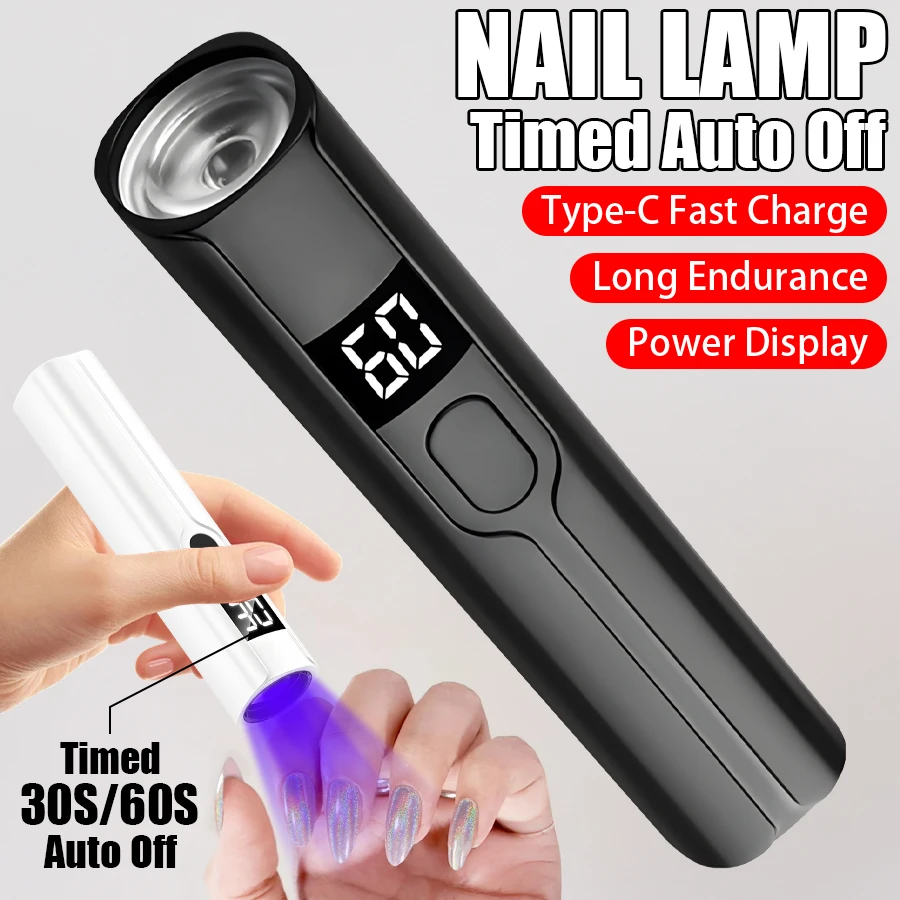 

UV LED Nail Lamp Mini Recharge UV Nail Light for Manicure Portable Nail Dryer Lamp Professional Ultraviolet Nails Drying Lights
