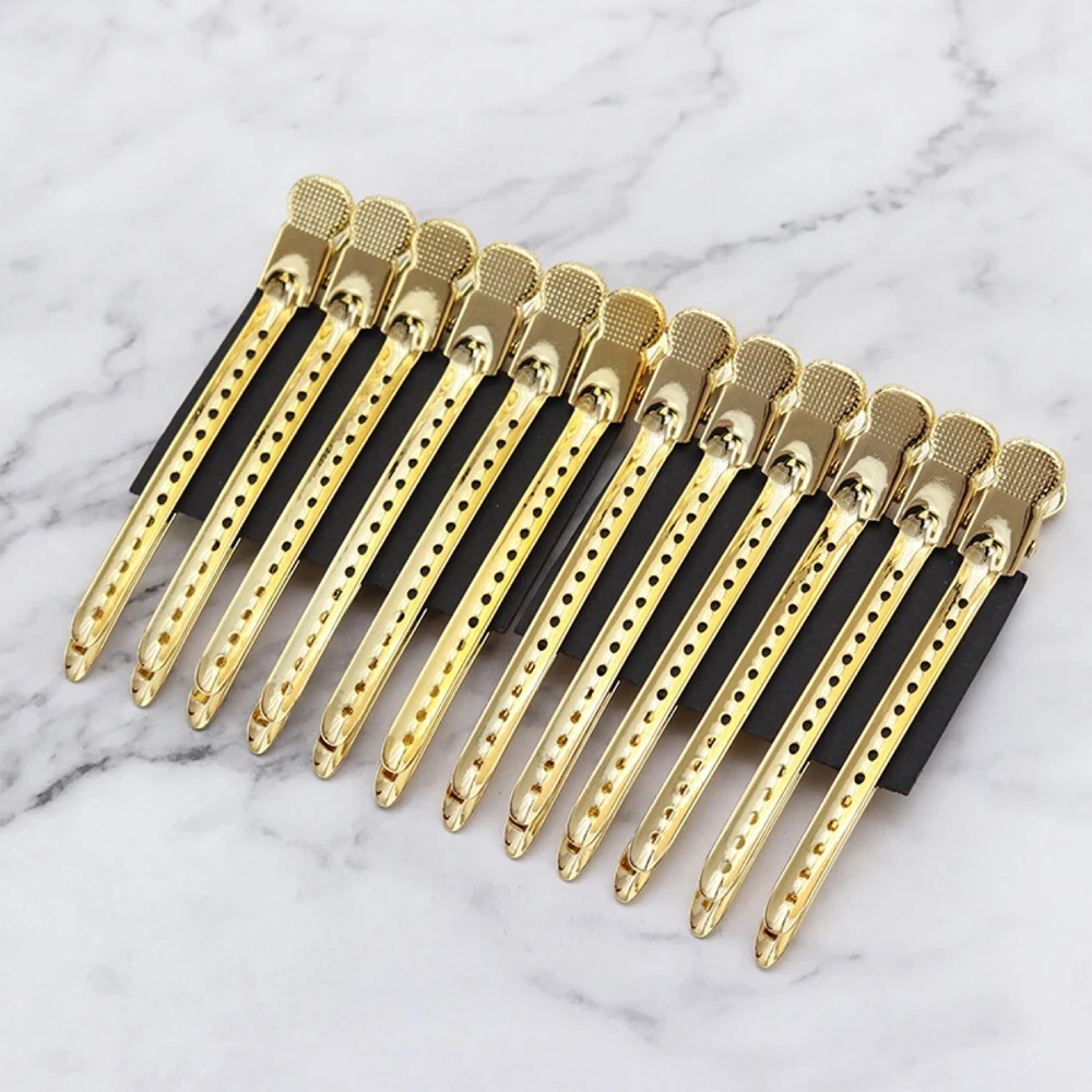 

5/10Pcs Hair Care Clips Stainless Steel Hairdressing Sectioning Clips Clamps For Hairdressing Barber Hair Cut Use Styling Tools