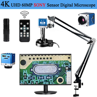 YIZHAN 60MP 4K UHD Electronics Microscope For Soldering SONY Chip C-Mount Digital Microscope Camera for Watch Repair/PCB Repair