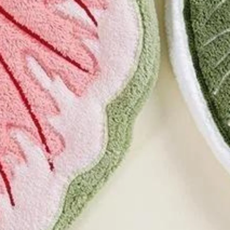 Cartoon Leaf Hand Towel Coral Velvet Absorb Water Bathroom Kerchief Thickened Hanging Kitchen Handkerchief Kitchen