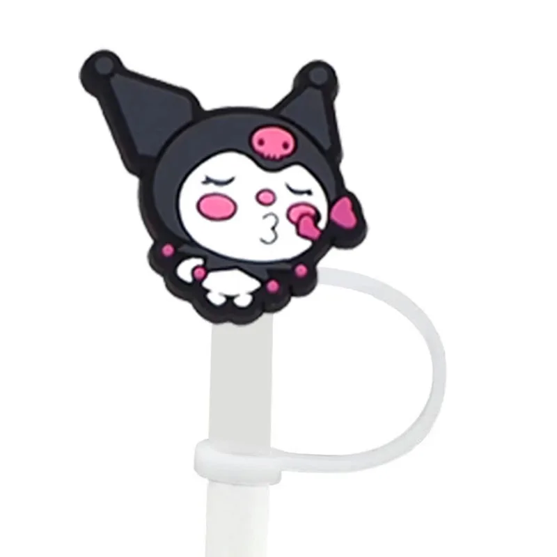 MINISO 10mm Straw Covers Cap Compatible with Stanley 30&40 Oz Tumbler Hello Kitty Kuromi Straw Toppers Reusable Dust-Proof Straw