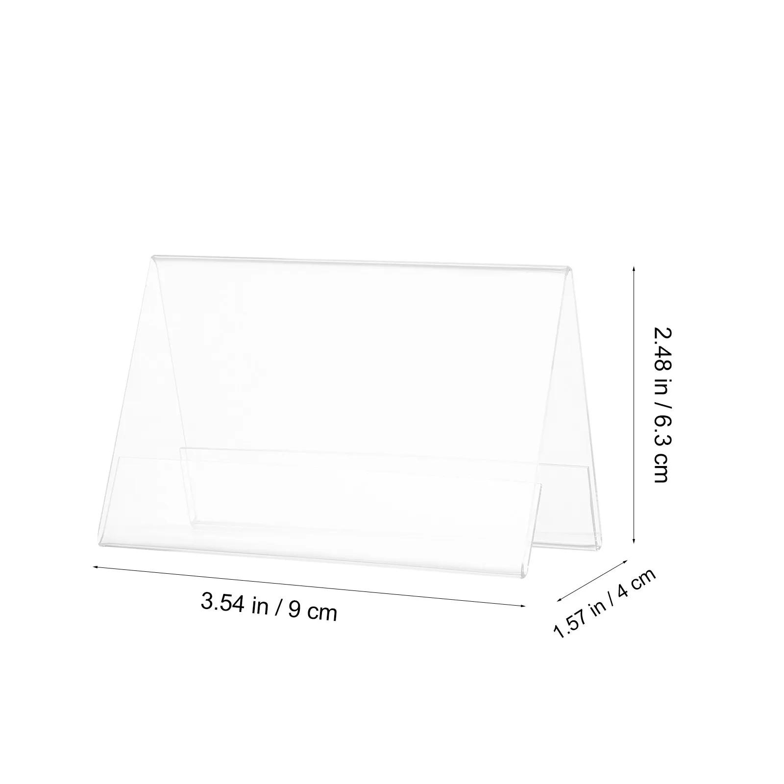 10Pcs Sturdy Acrylic Guest Name Display Stand V-Shaped Base Desk Sign Holder for Conference Name Cards Information Labels