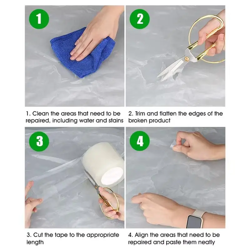 10M Film Repair Tape UV Resistant Transparent Waterproof Greenhouse Repair Patch Strong Agriculture Garden Film Repair Adhesive