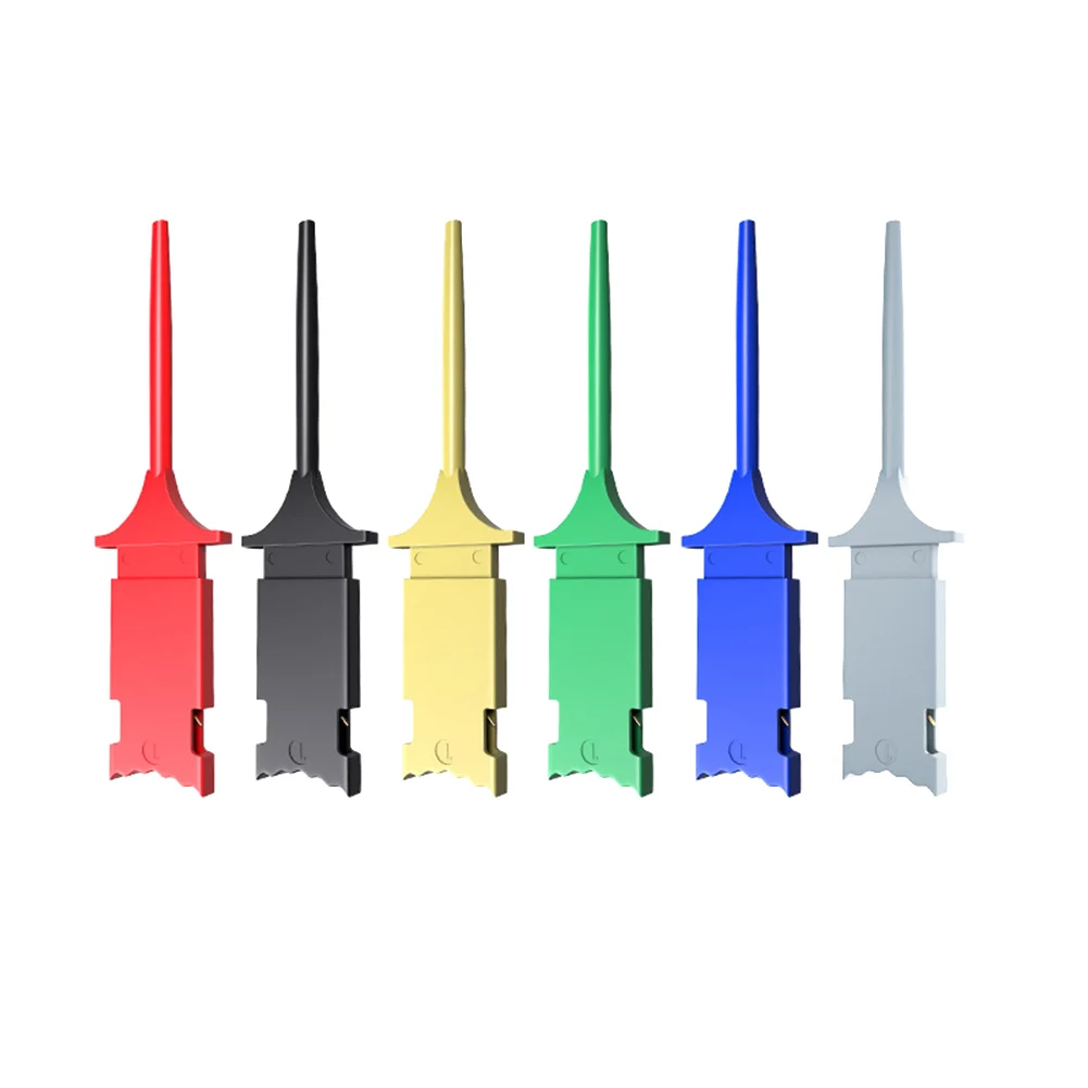 

6 Pairs Test Hooks for SMD IC Testing with Pure Copper Leads Clamp PA Material 5.84cm for Logic Analyzer Probes