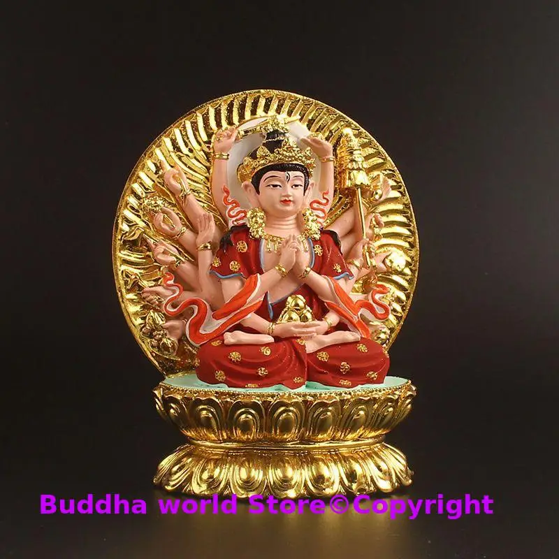 Special offer Buddha statue Buddhist patriarch good resin Maha Cundi Bodhisattva buddha HOME Altar worship Effective protection