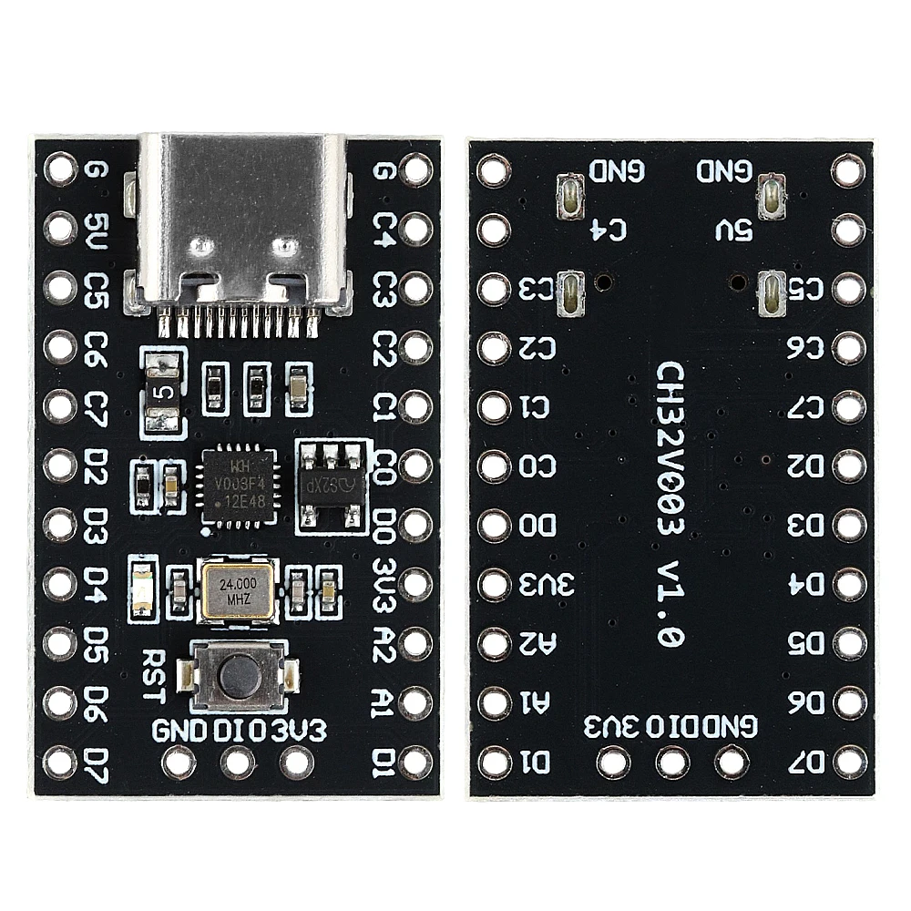 CH32V003 Development Minimum System Board for Nano RISC-V CH32V003F4U6 Chip TYPE-C USB 22Pin
