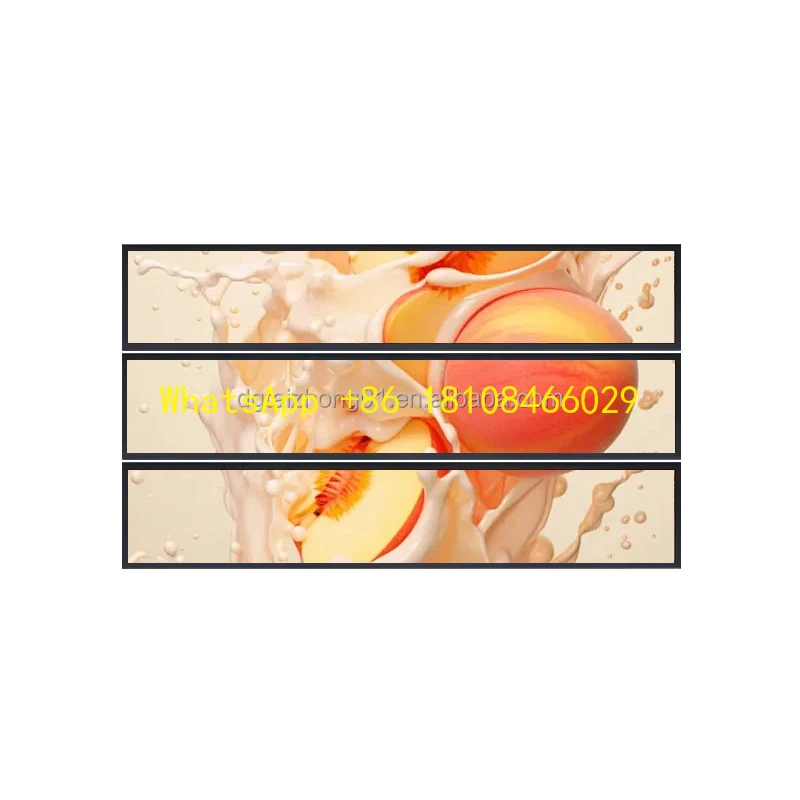 حجم مخصص 55 /23.1 /24 بوصة سوبر ماركت مشغل الوسائط قطاع تمتد شريط عرض عرض عرض الإعلان للداخلية